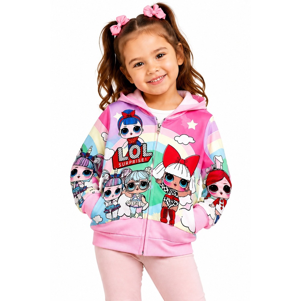 Toddler Girl Hoodie Jacket by LOL Surprise Size 4T New With Tags